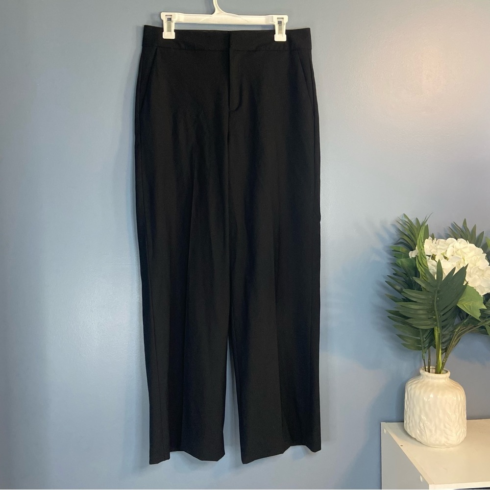 Everlane Black Wool Blend Straight Leg Trousers - Picture 9 of 9